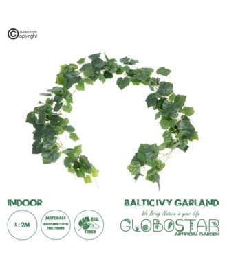 GloboStar® Artificial Garden BALTIC IVY GARLAND 21147 Τεχνητή Διακοσμητική Γυρλάντα Βαλτικής Φ20 x Υ200cm Σετ 2 τεμαχίων